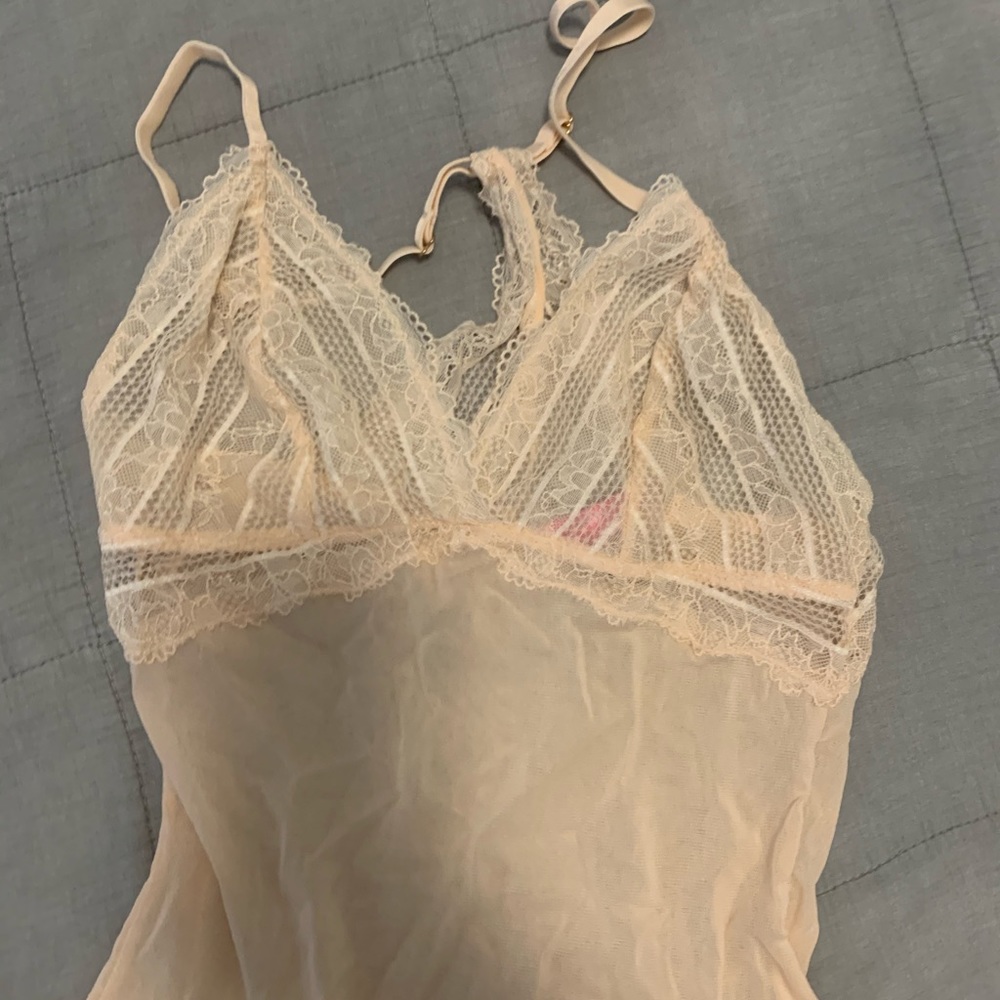 Cream lace lingerie